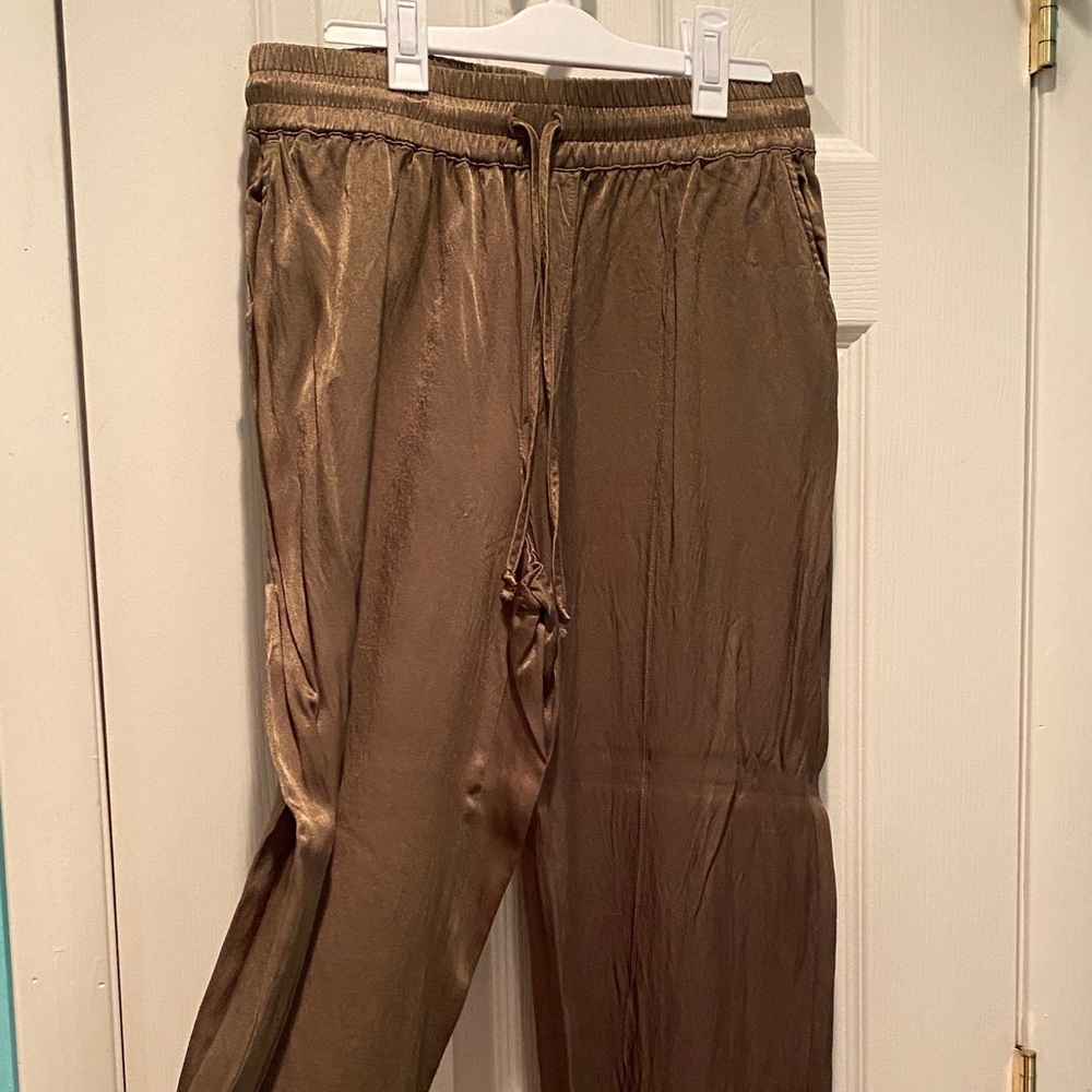 Silky Green Jogger Pants